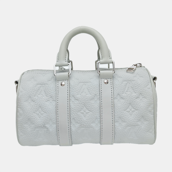 KEEPALL Monogram Calfskin Green