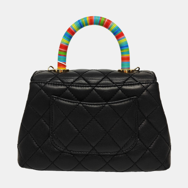 COCO HANDLE Mini Cordero Acolchado Negro