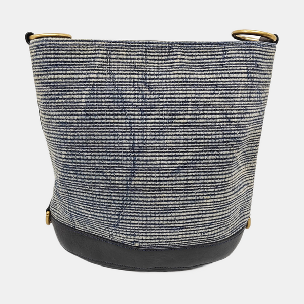 Fabric Bucket Bag Blue