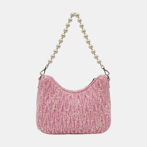 Fabric Crossbody Bag Pink