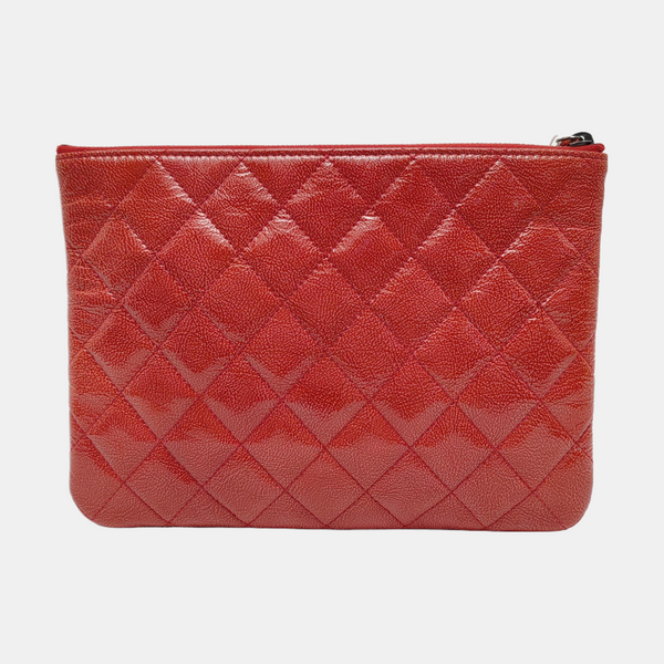 Quilted Patent Leather Red
