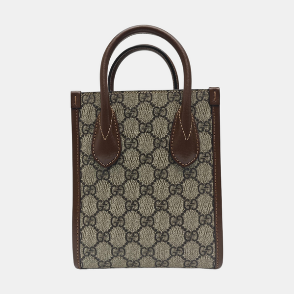 Retro Mini Monogram Coated Canvas Beige