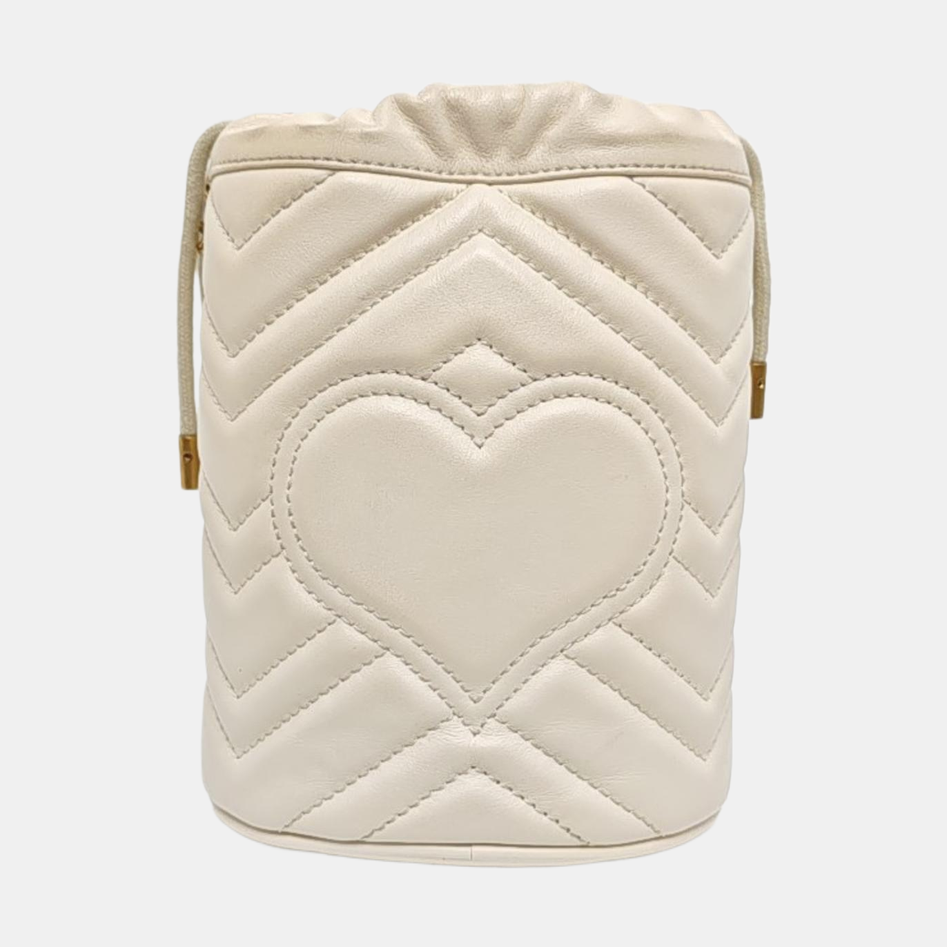 GG Marmont Mini Quilted Calfskin White