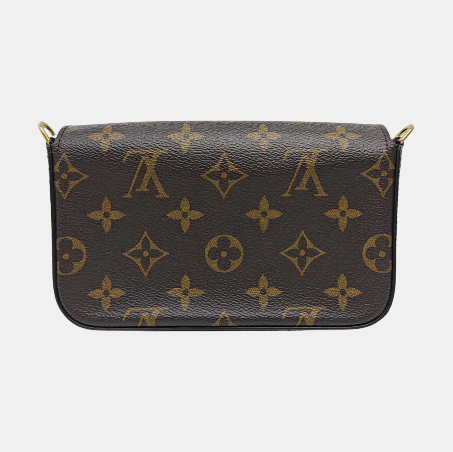 FÉLICIE Monogram Coated Canvas Brown