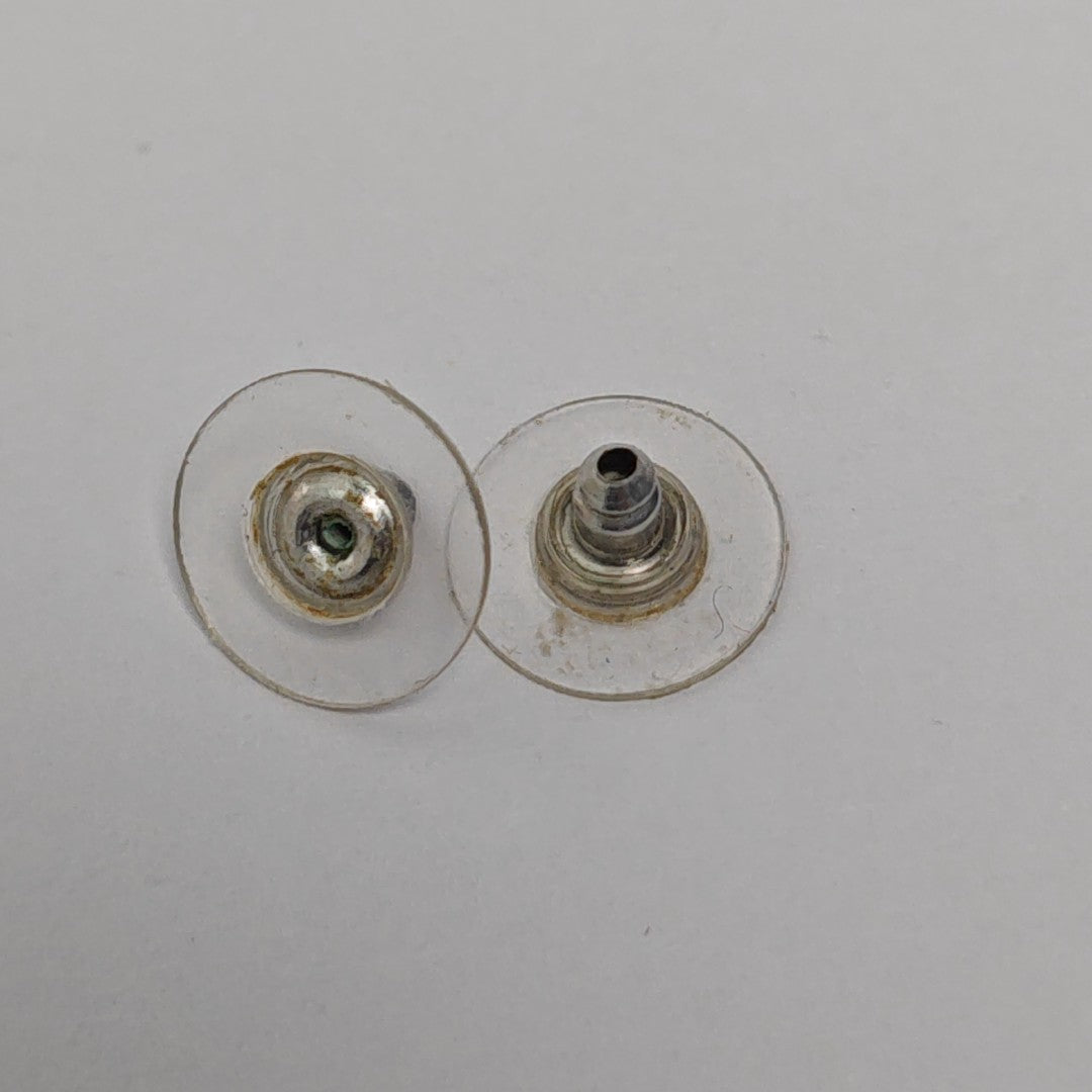 Metal Blue Stud Earrings