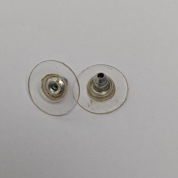 Metal Blue Stud Earrings
