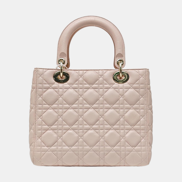 Lady Dior Medium Cannage Lambskin Pink