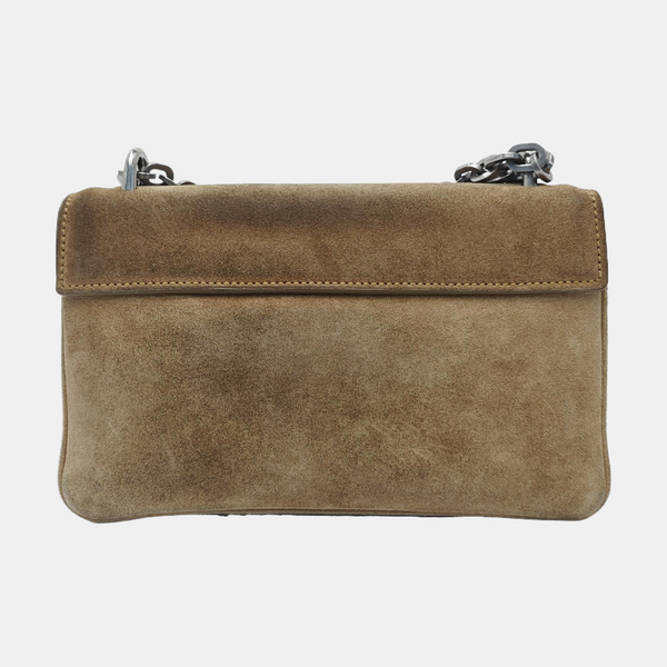 Suede Shoulder Bag Brown