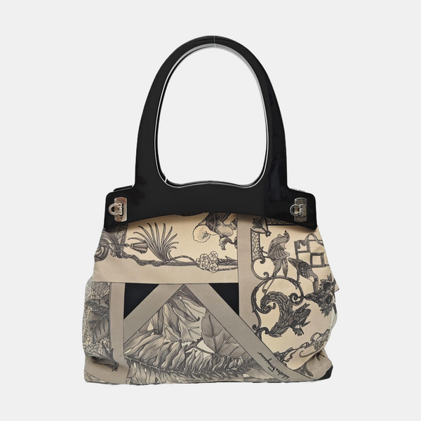 Canvas Top Handle Bag Beige