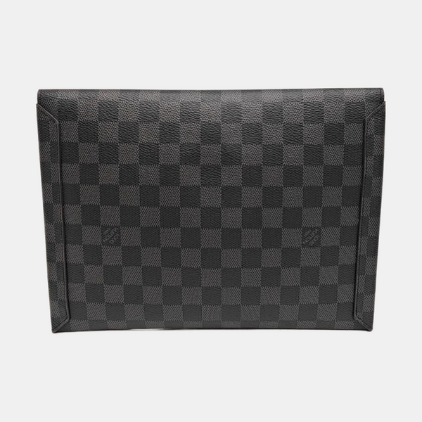 ALPHA Damier Graphite Coated Canvas Gray Wallet