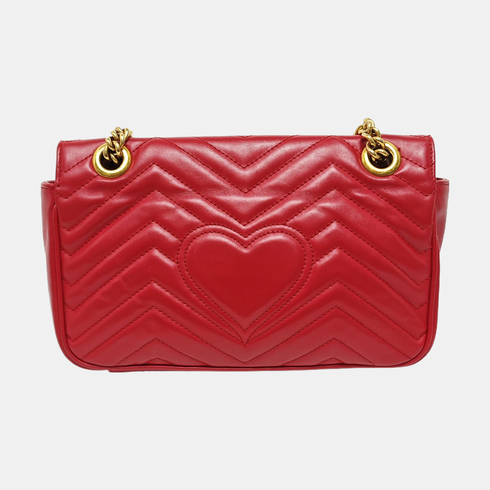 GG Marmont Medium Quilted Calfskin Red