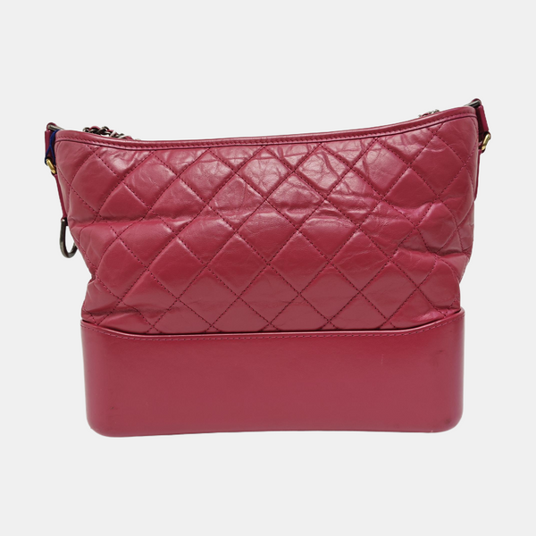 GABRIELLE Medium Quilted Calfskin Red