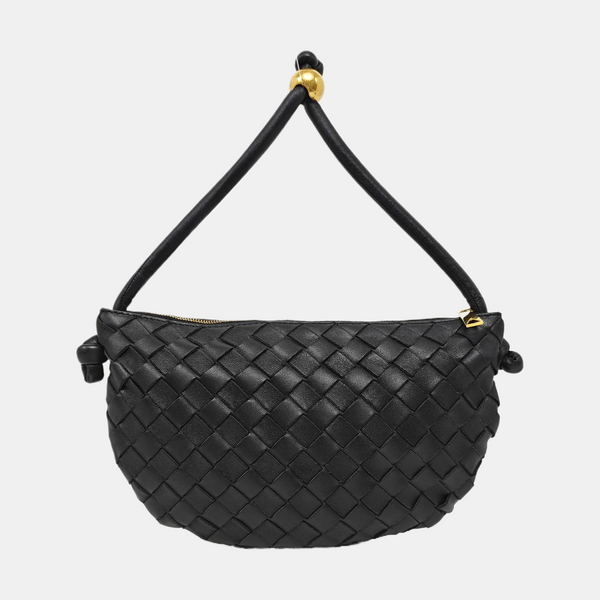Lambskin Top Handle Bag Black
