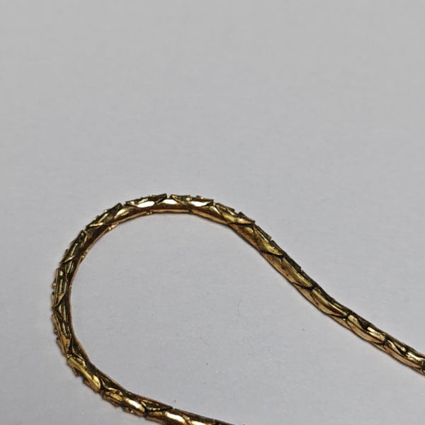 Twist Round Metal Gold Necklace