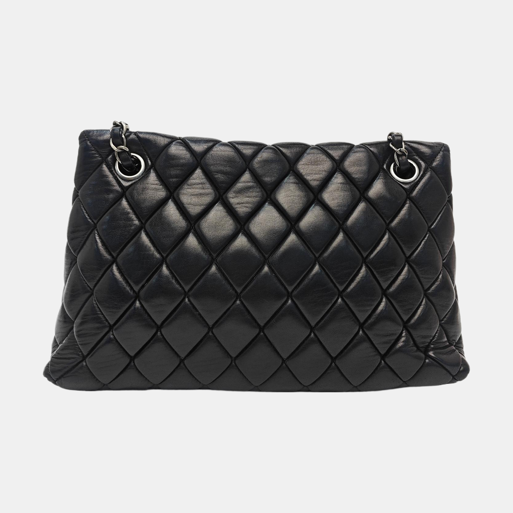 Quilted Lambskin Shoulder Bag Black