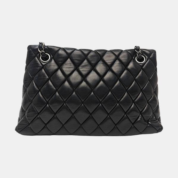 Quilted Lambskin Shoulder Bag Black