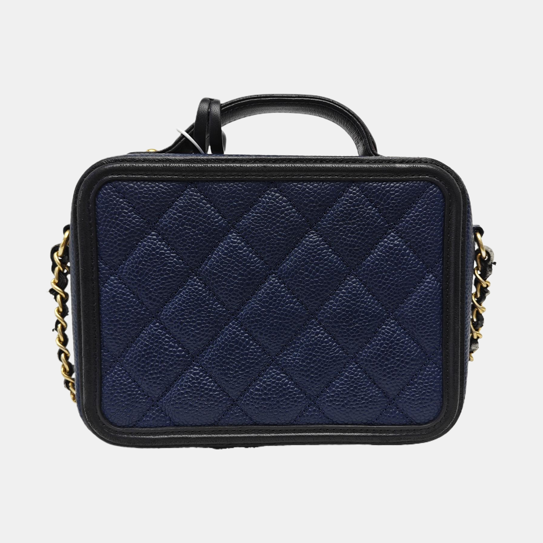 FILIGREE Small Quilted Grained Calfskin Blue