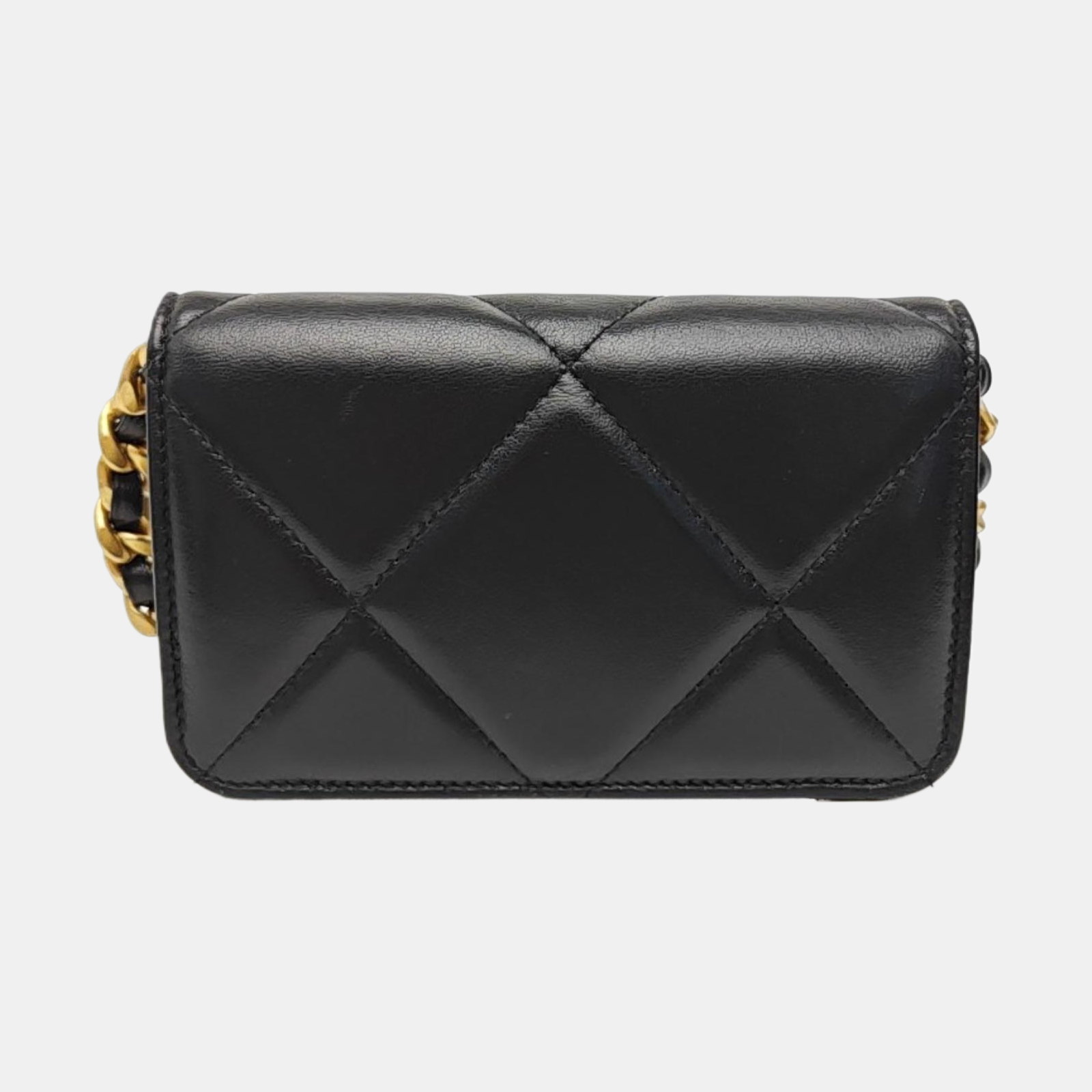 CHANEL 19 Small Quilted Lambskin Black