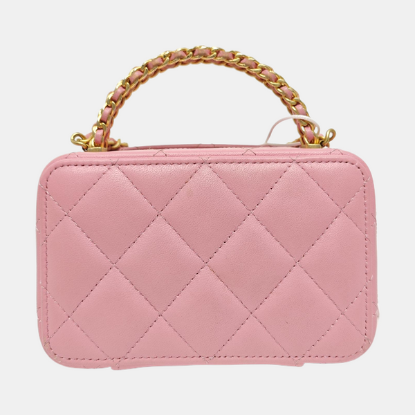 Quilted Lambskin Shoulder Bag Red