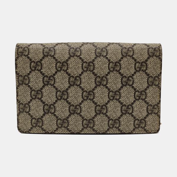 GG Supreme Mini Monogram Coated Canvas Beige
