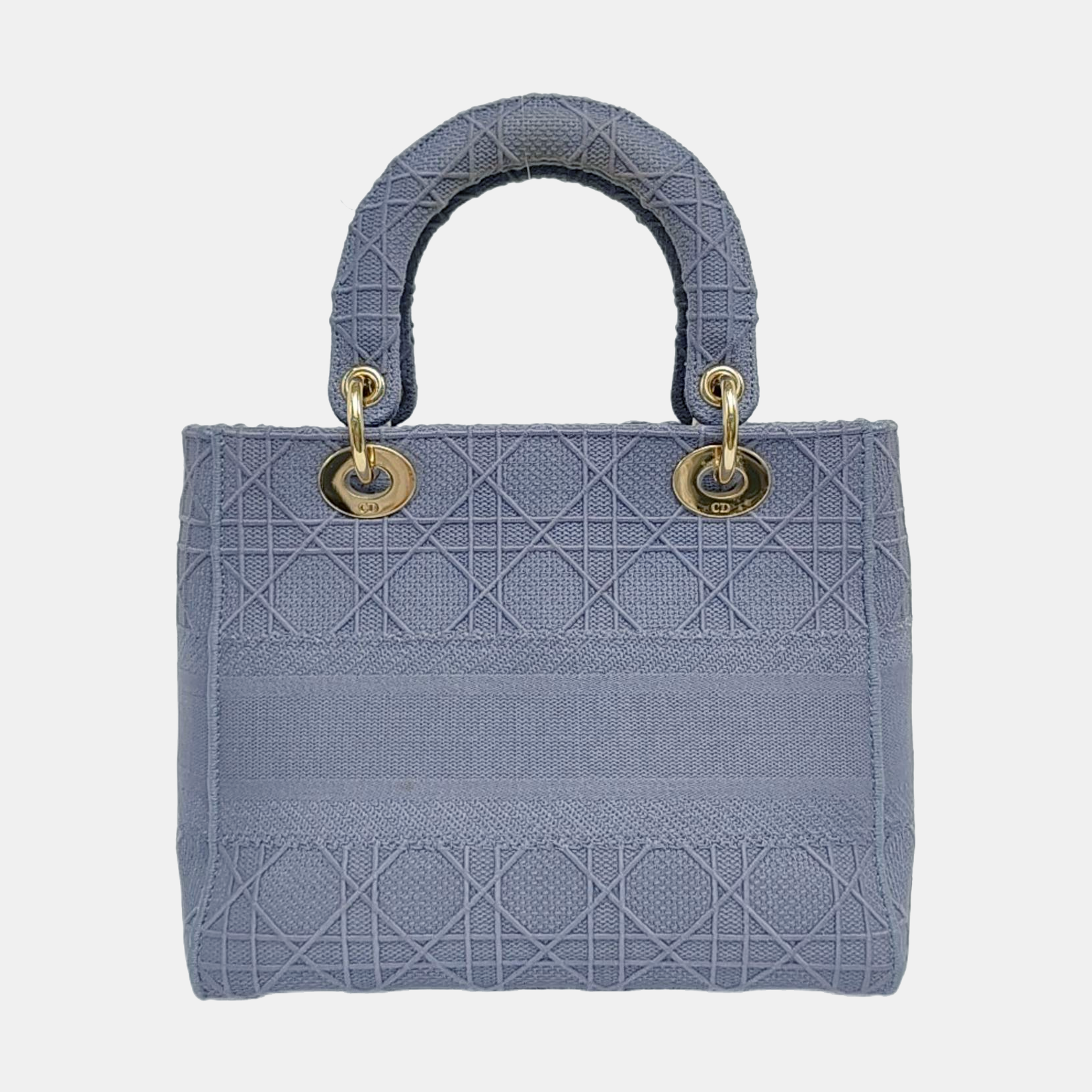 Authenticated pre-owned  Lady D-Lite Medium Denim Blue - Tote Bag at Looply