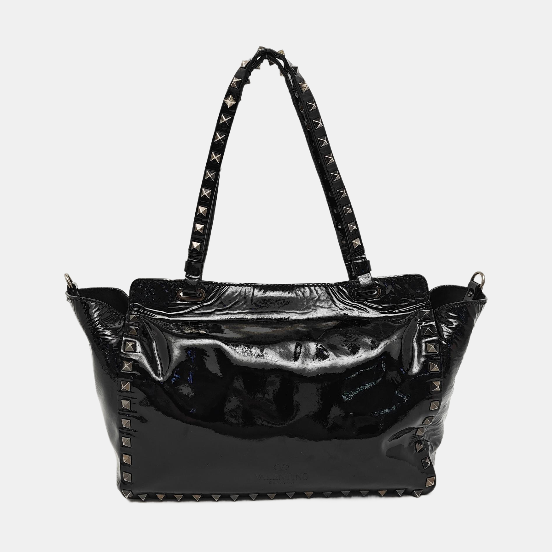 Rockstud Small Patent Leather Black