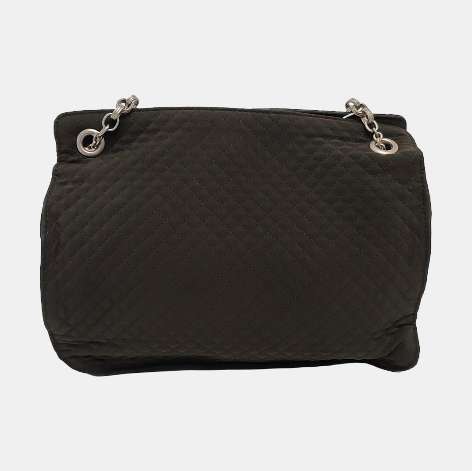 Quilted Canvas Tote Bag Brown