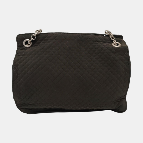 Quilted Canvas Tote Bag Brown