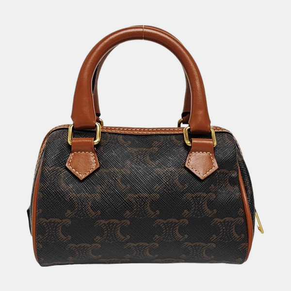 TRIOMPHE CANVAS Mini Coated Canvas Brown