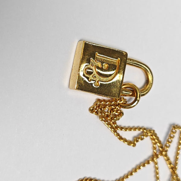 Dior Oblique Metal Gold Necklace