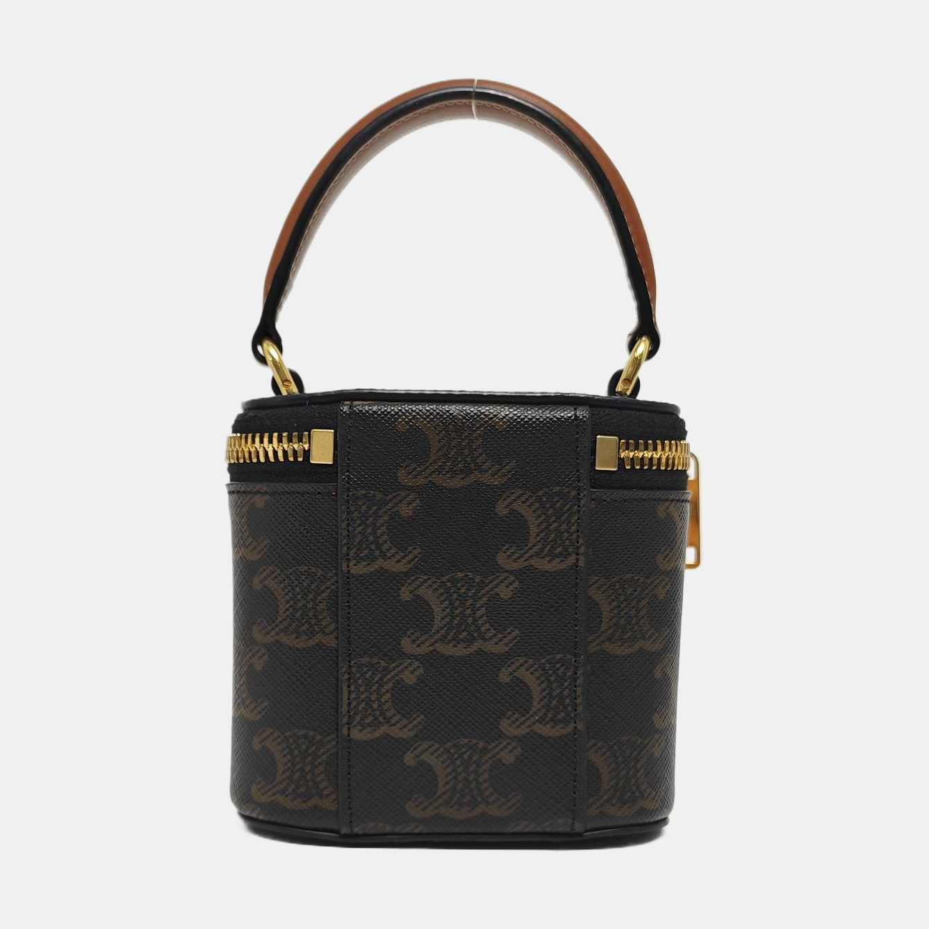 Coated Canvas Shoulder Bag Black