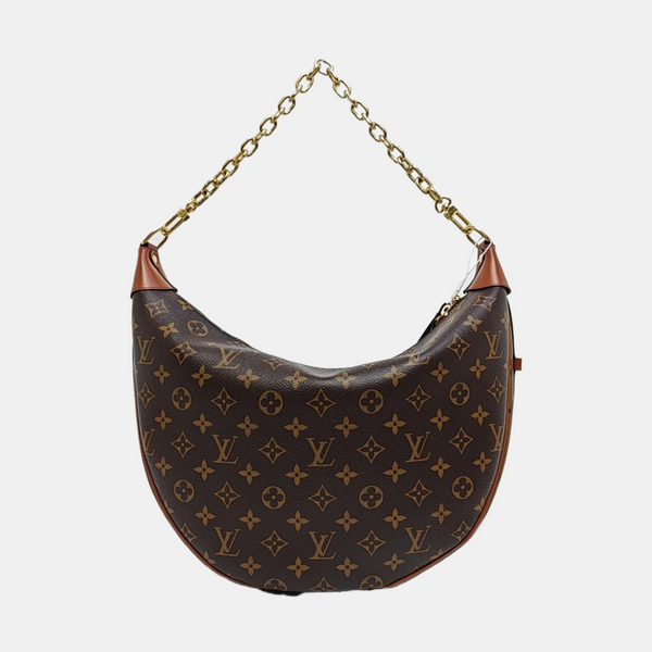 LOOP HOBO Monogram Coated Canvas Brown