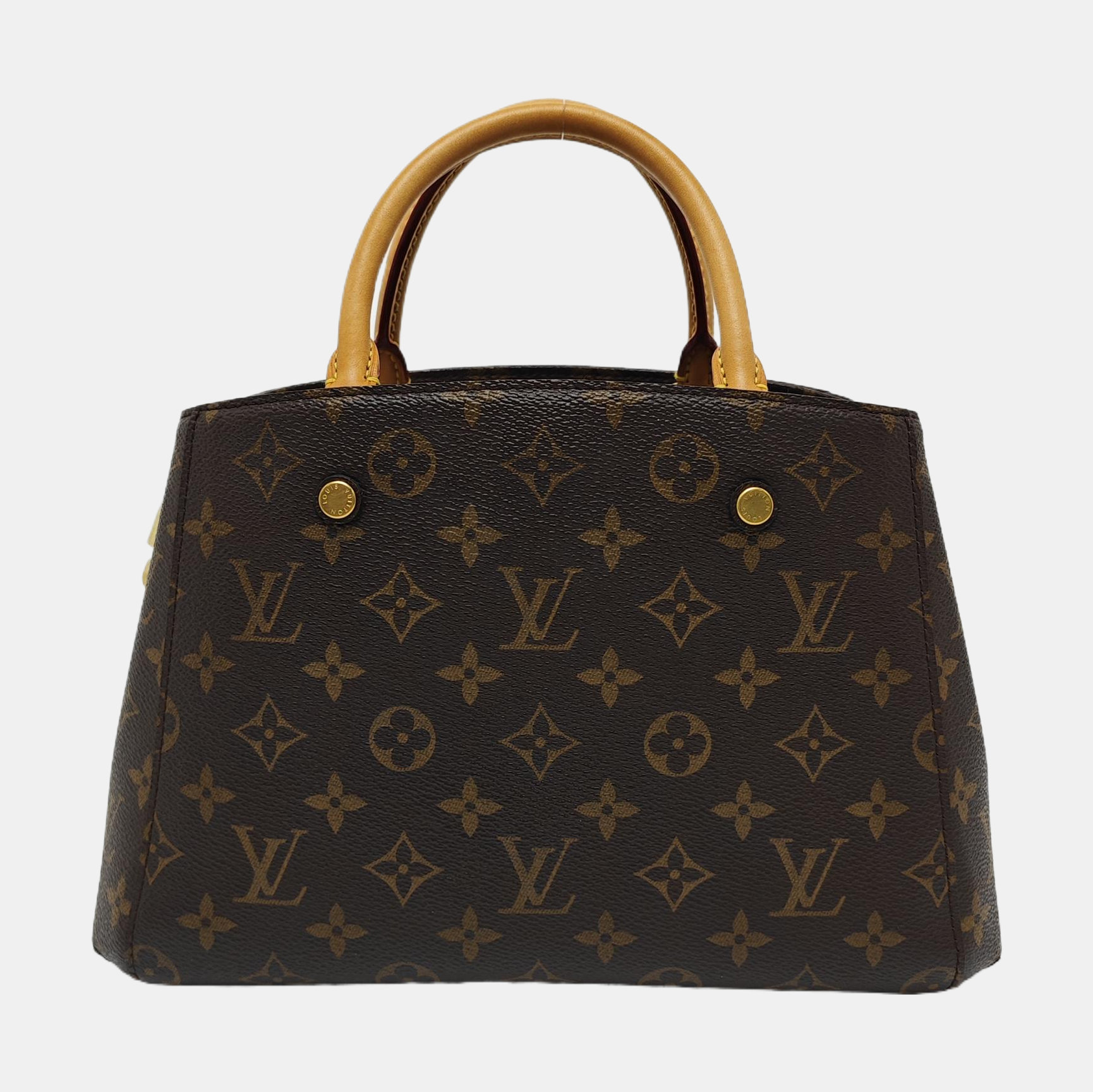 MONTAIGNE BB Monogram Coated Canvas Brown