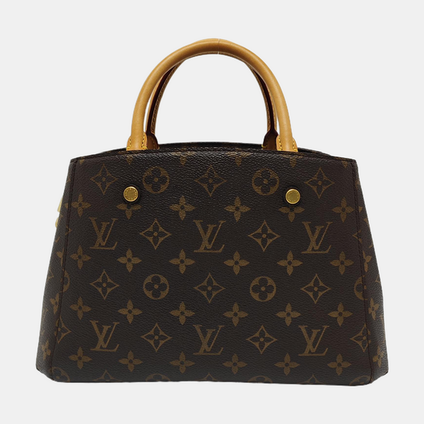 MONTAIGNE BB Monogram Coated Canvas Brown