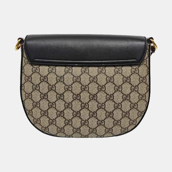 Padlock Medium Monogram Coated Canvas Beige