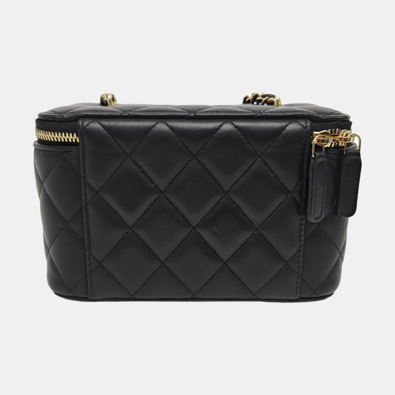VANITY CASE Small Quilted Lambskin Black