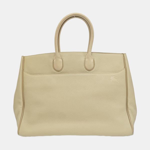 Calfskin Tote Bag Medium Beige