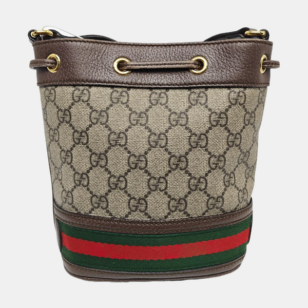 Ophidia Mini Monogram Coated Canvas Beige