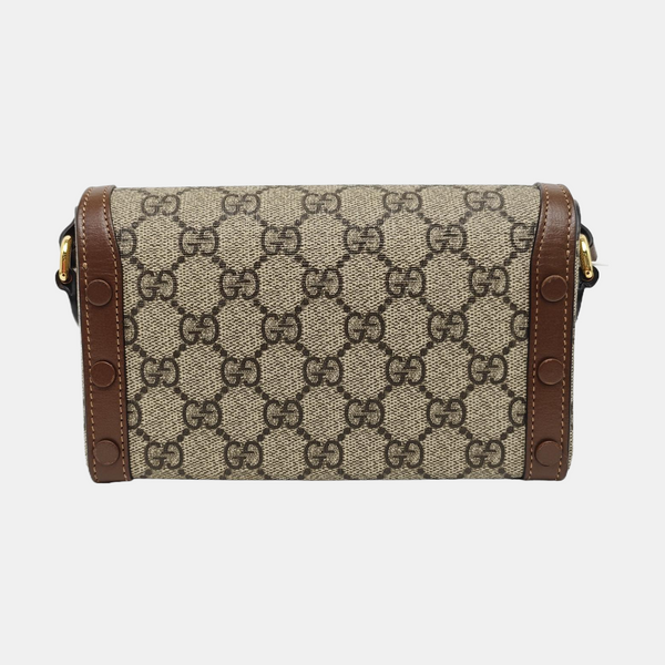 Horsebit 1955 Mini Monogram Coated Canvas Beige