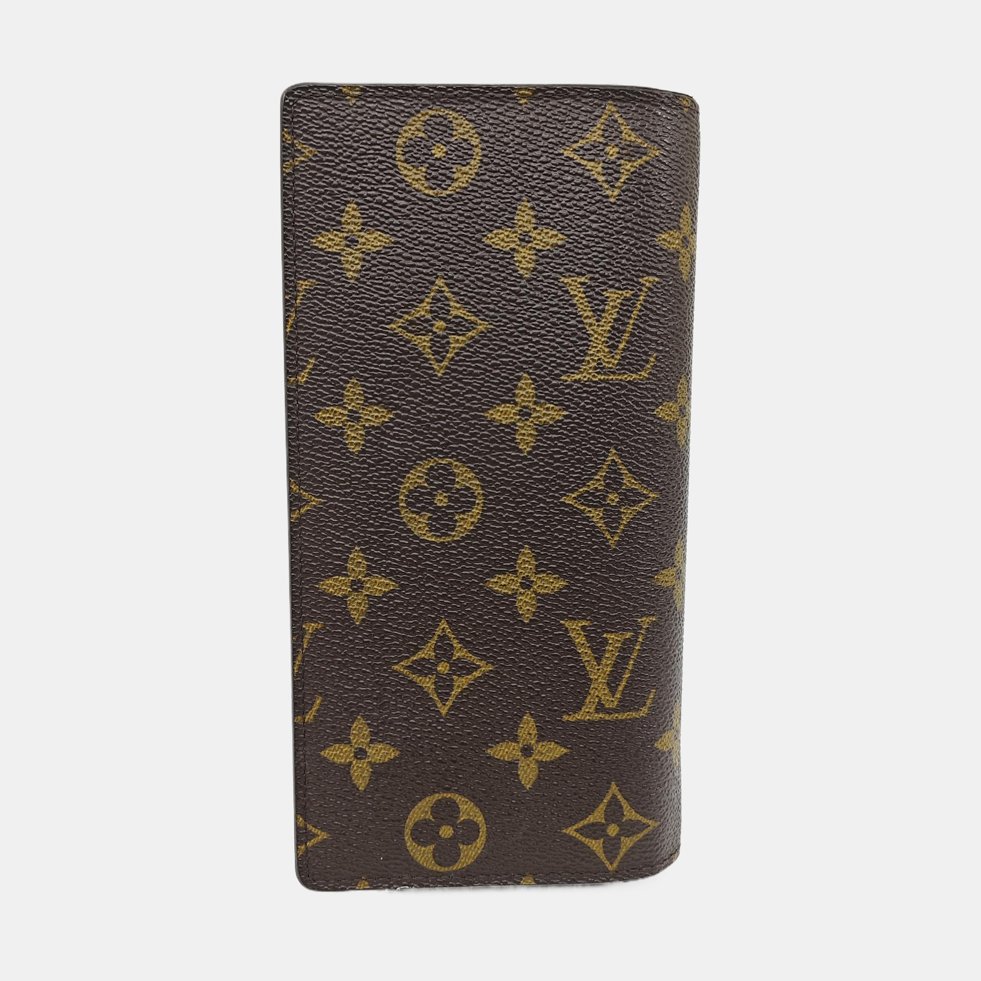 BRAZZA Monogram Coated Canvas Brown Wallet
