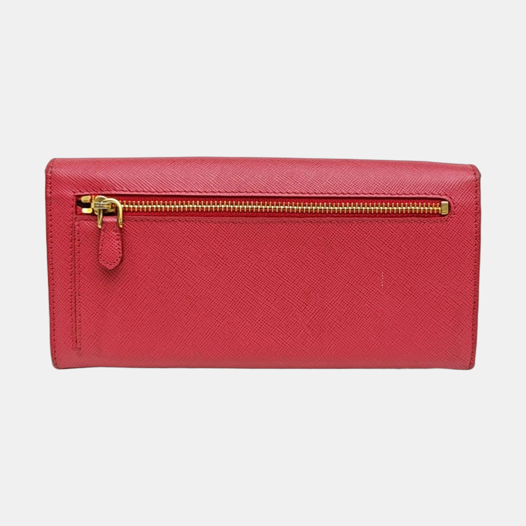 Fold Wallet Saffiano Calfskin Red Wallet