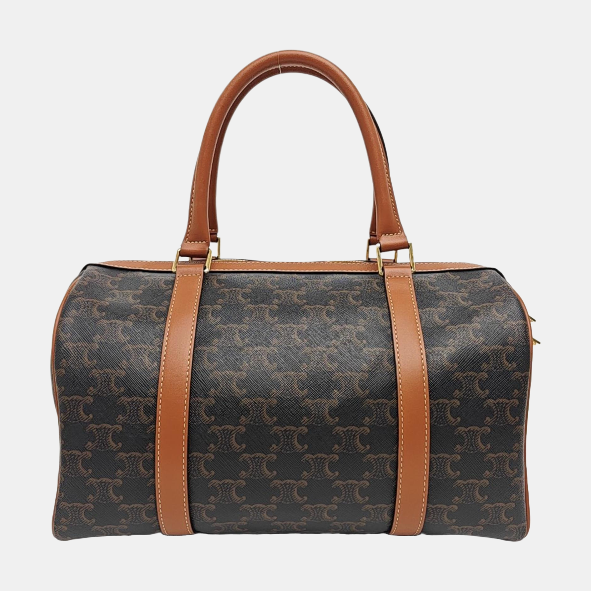Coated Canvas Shoulder Bag Black