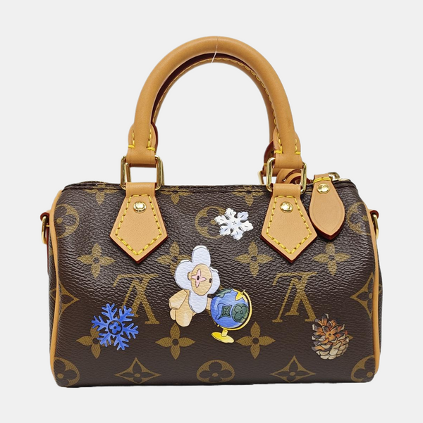 SPEEDY Monogram Coated Canvas Brown
