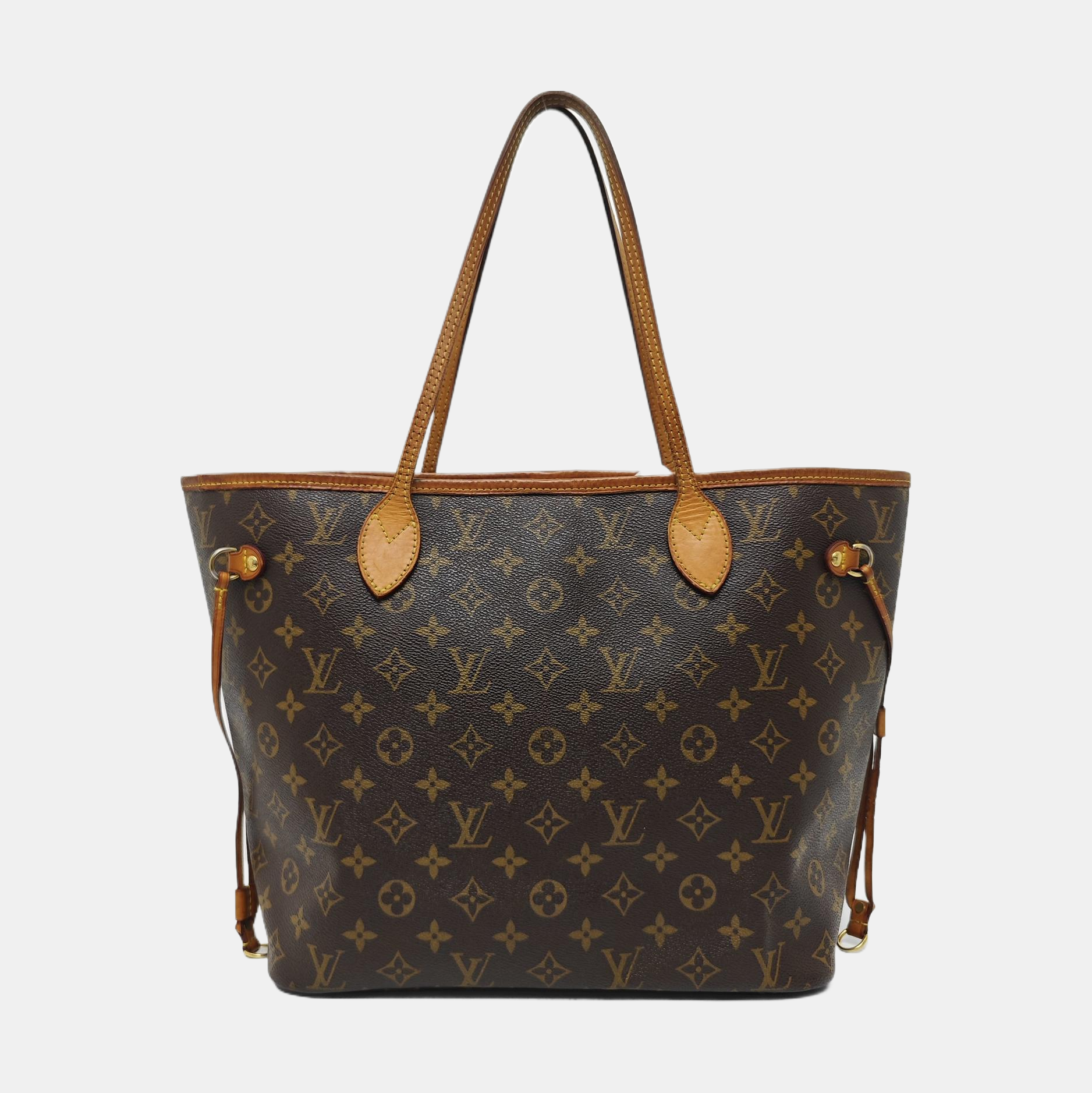 NEVERFULL MM Monogram Coated Canvas Brown