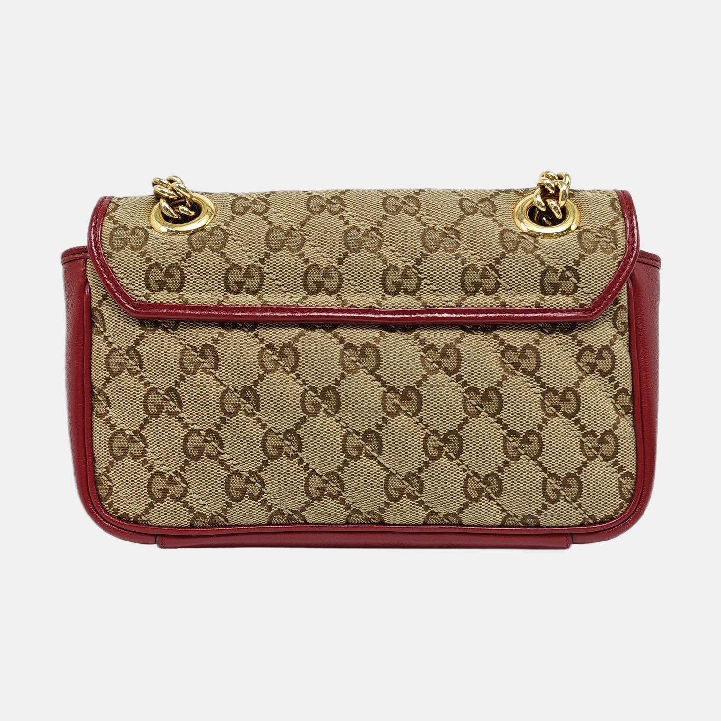 GG Marmont Small Quilted Canvas Brown