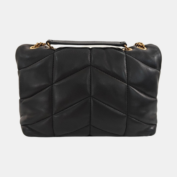 PUFFER Mini Chevron Lambskin Black