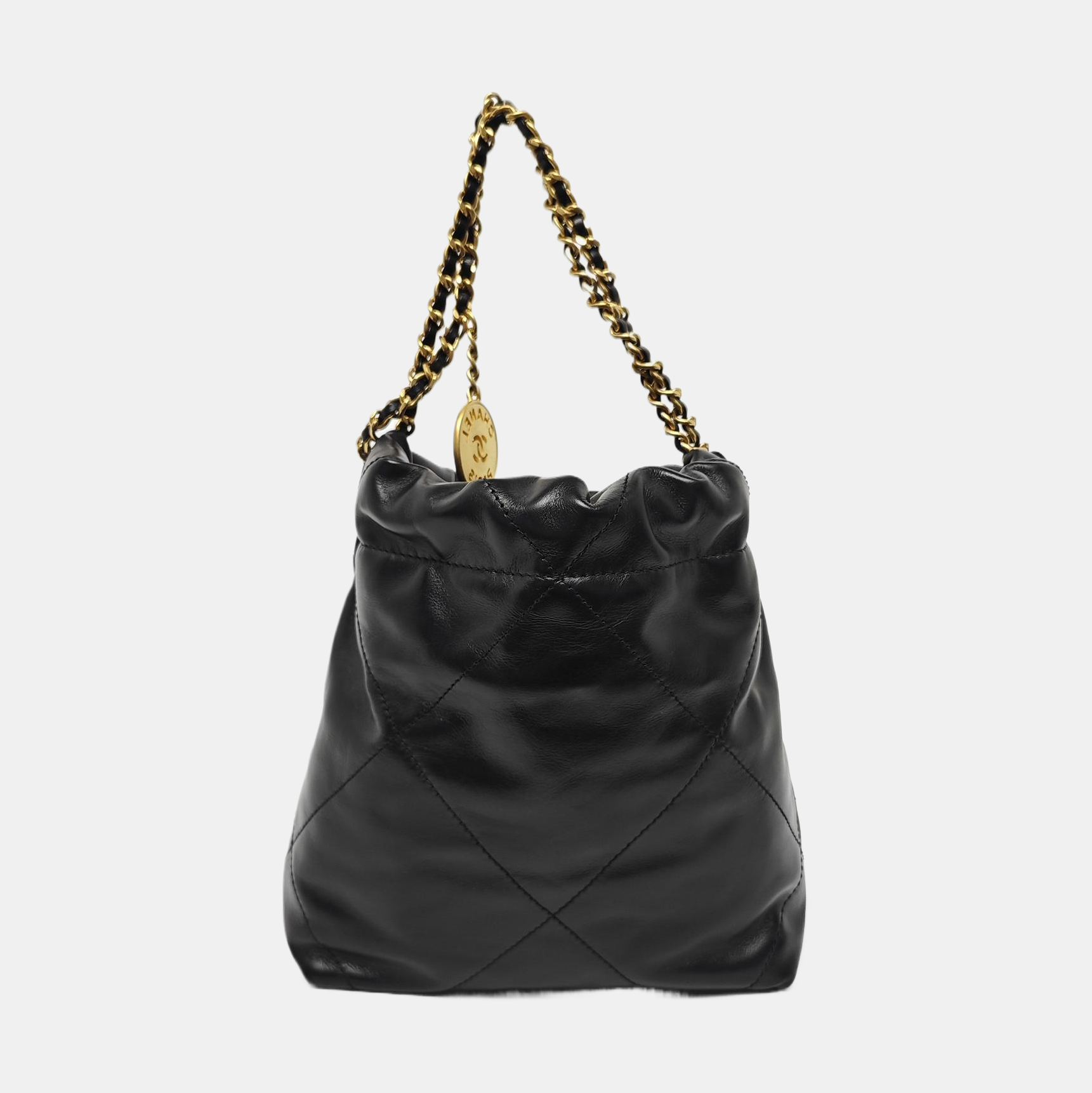 CHANEL 22 Mini Quilted Calfskin Black