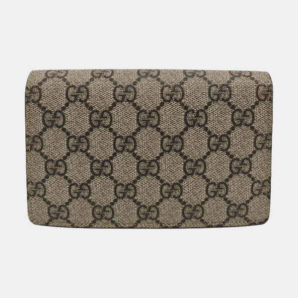 Dionysus Super Mini Monogram Coated Canvas Beige
