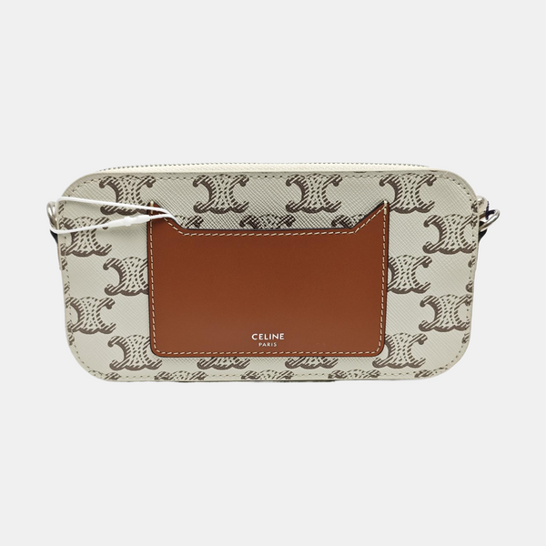 Coated Canvas Shoulder Bag White