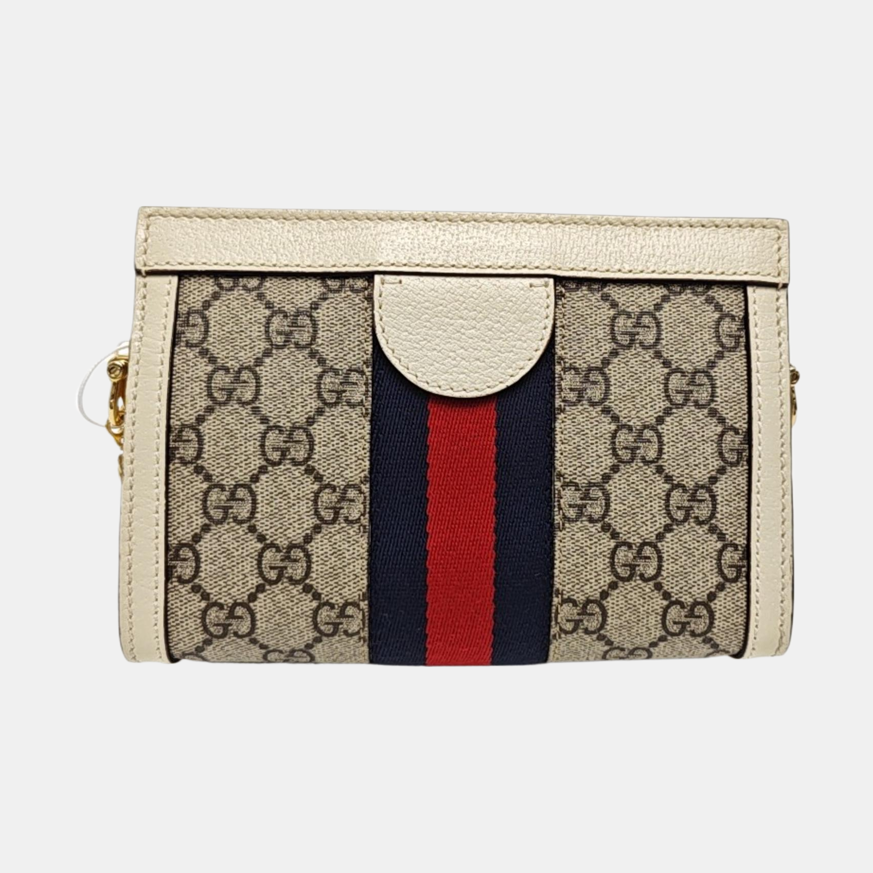 Ophidia Mini Monogram Coated Canvas Beige